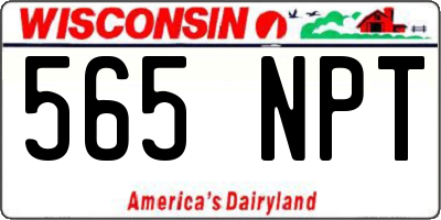 WI license plate 565NPT