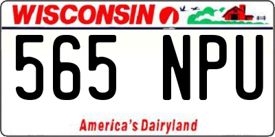 WI license plate 565NPU