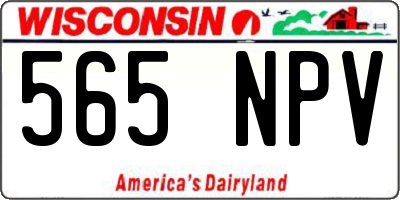 WI license plate 565NPV