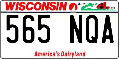 WI license plate 565NQA