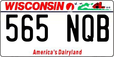 WI license plate 565NQB