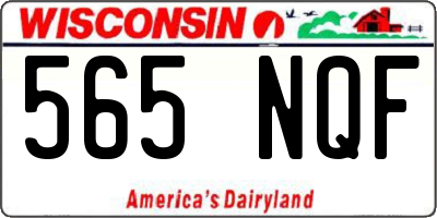 WI license plate 565NQF