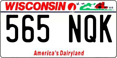 WI license plate 565NQK