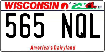 WI license plate 565NQL