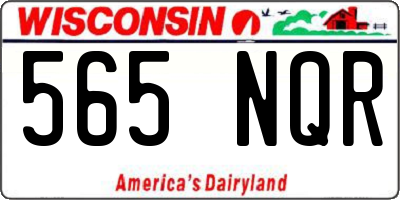 WI license plate 565NQR