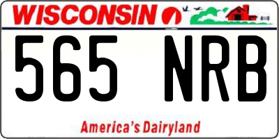 WI license plate 565NRB