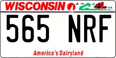 WI license plate 565NRF