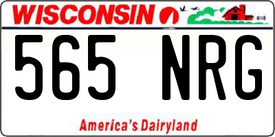 WI license plate 565NRG