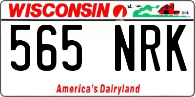 WI license plate 565NRK