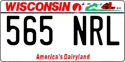 WI license plate 565NRL