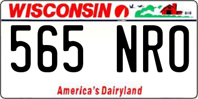 WI license plate 565NRO