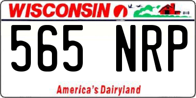 WI license plate 565NRP