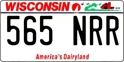 WI license plate 565NRR