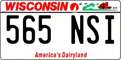WI license plate 565NSI