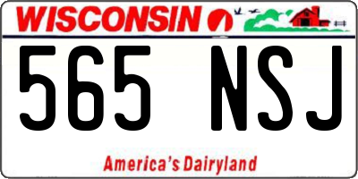 WI license plate 565NSJ