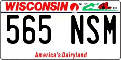 WI license plate 565NSM