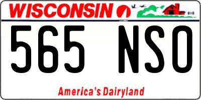 WI license plate 565NSO
