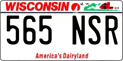 WI license plate 565NSR