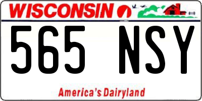 WI license plate 565NSY