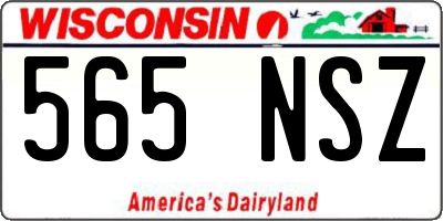 WI license plate 565NSZ