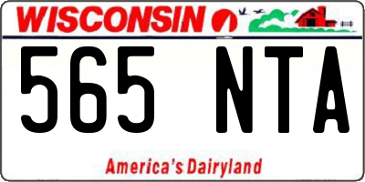 WI license plate 565NTA