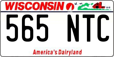 WI license plate 565NTC