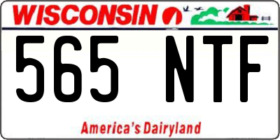 WI license plate 565NTF