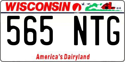 WI license plate 565NTG