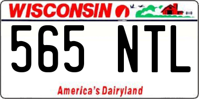 WI license plate 565NTL