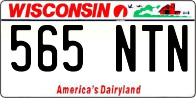 WI license plate 565NTN