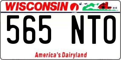 WI license plate 565NTO