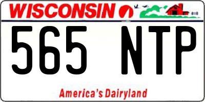 WI license plate 565NTP