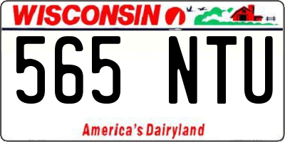 WI license plate 565NTU