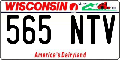 WI license plate 565NTV