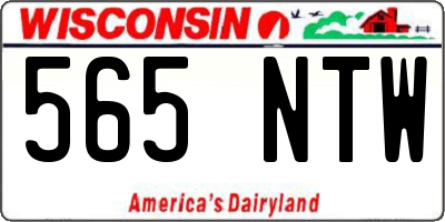WI license plate 565NTW