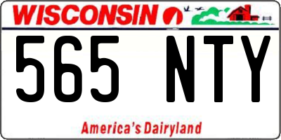 WI license plate 565NTY