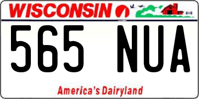 WI license plate 565NUA