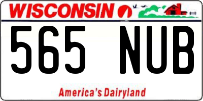 WI license plate 565NUB