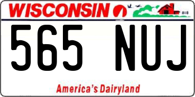 WI license plate 565NUJ