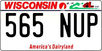 WI license plate 565NUP