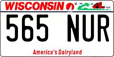 WI license plate 565NUR
