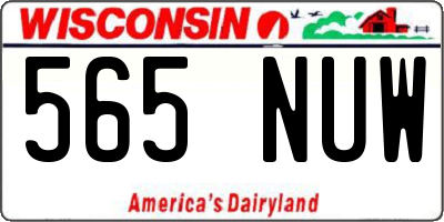 WI license plate 565NUW