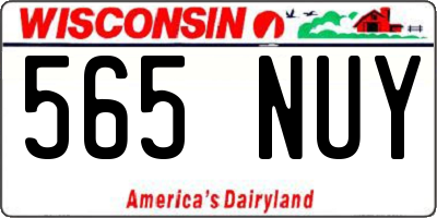 WI license plate 565NUY