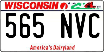 WI license plate 565NVC