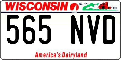 WI license plate 565NVD