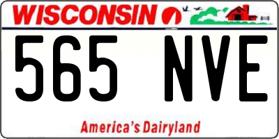 WI license plate 565NVE