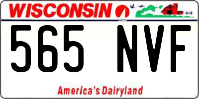 WI license plate 565NVF