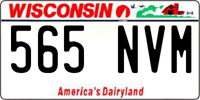 WI license plate 565NVM