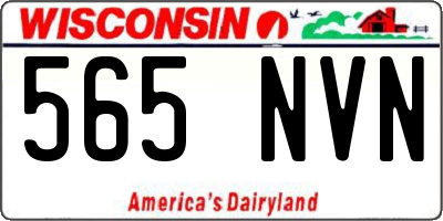 WI license plate 565NVN