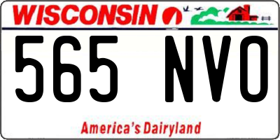 WI license plate 565NVO